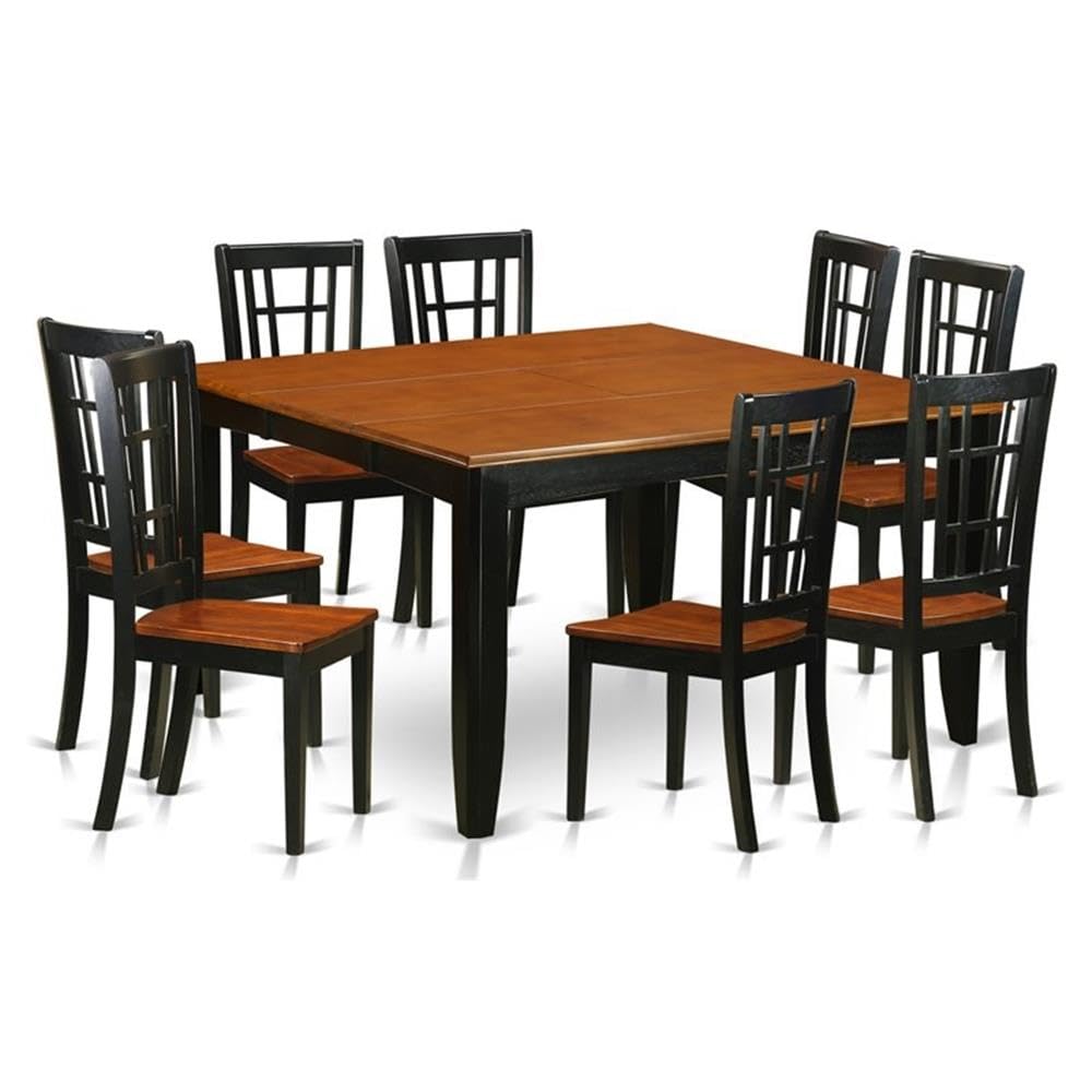 9  Pc  Dining  room  set-Dining  Table  and  8  Wood  Dining  Chairs