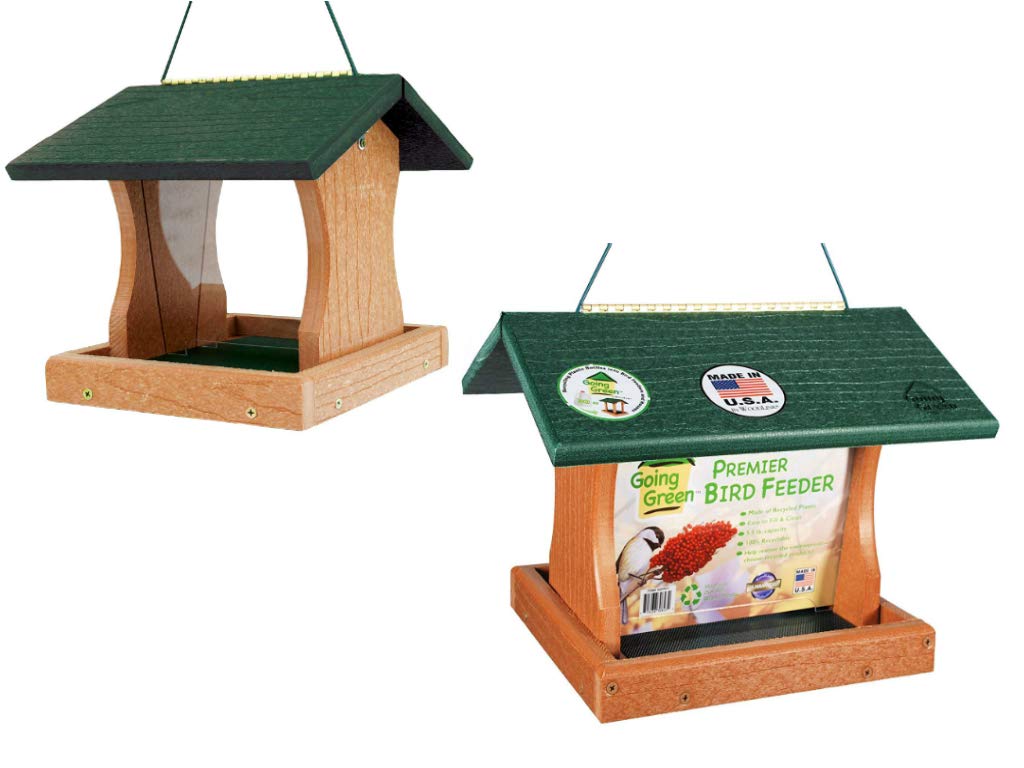Woodlink Going Green Medium Premier Bird Feeder Model GGPRO5 with Large Premier Bird Feeder Model GGPRO1