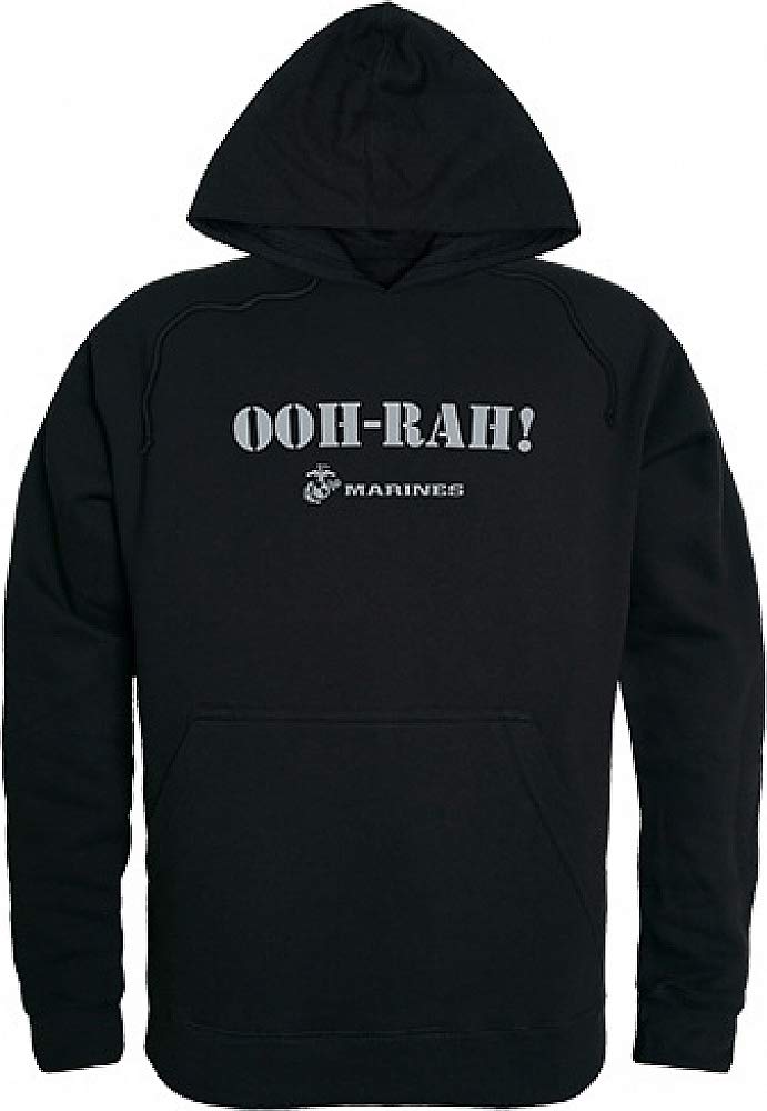 Graphic Pullover, OOH-RAH, Black, XL