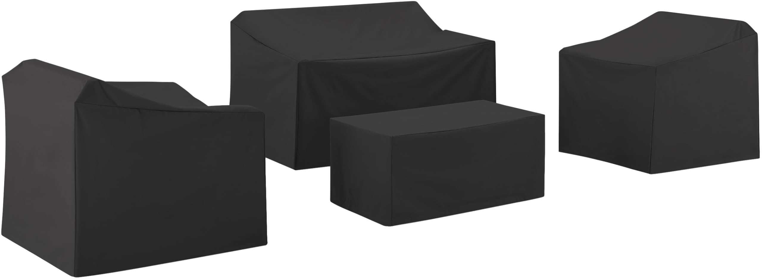 4Pc Outdoor Furniture Cover Set- Loveseat, 2 Chairs, & Coffee
