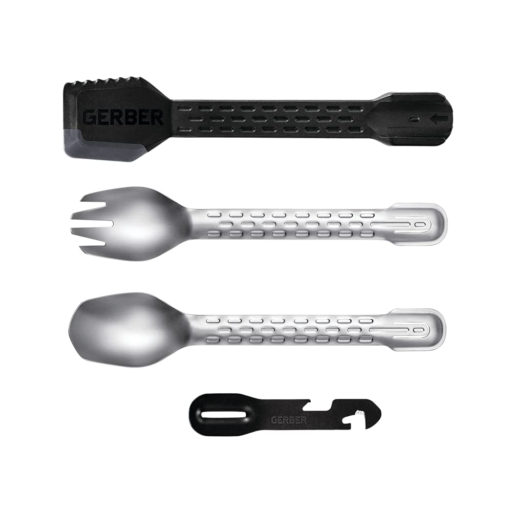Gerber Gear Compleat Camping Utensils Cooking Tool Set, Silver