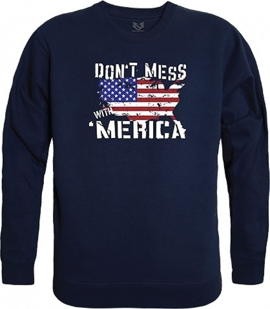 GraphicCrewneck,Dt Mess with Am, Navy, XL