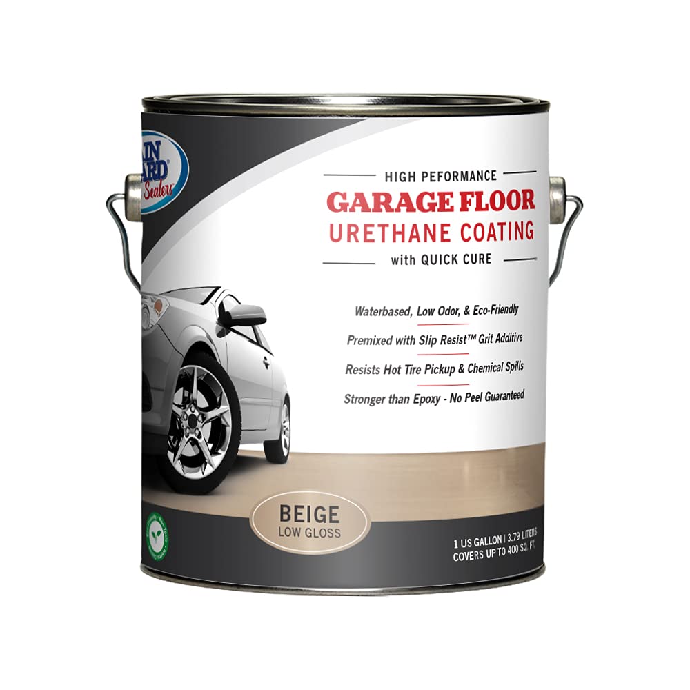 Garage Floor Urethane Coating Beige & Slip Resist 3.2 oz bag- -1 Gallon RTU
