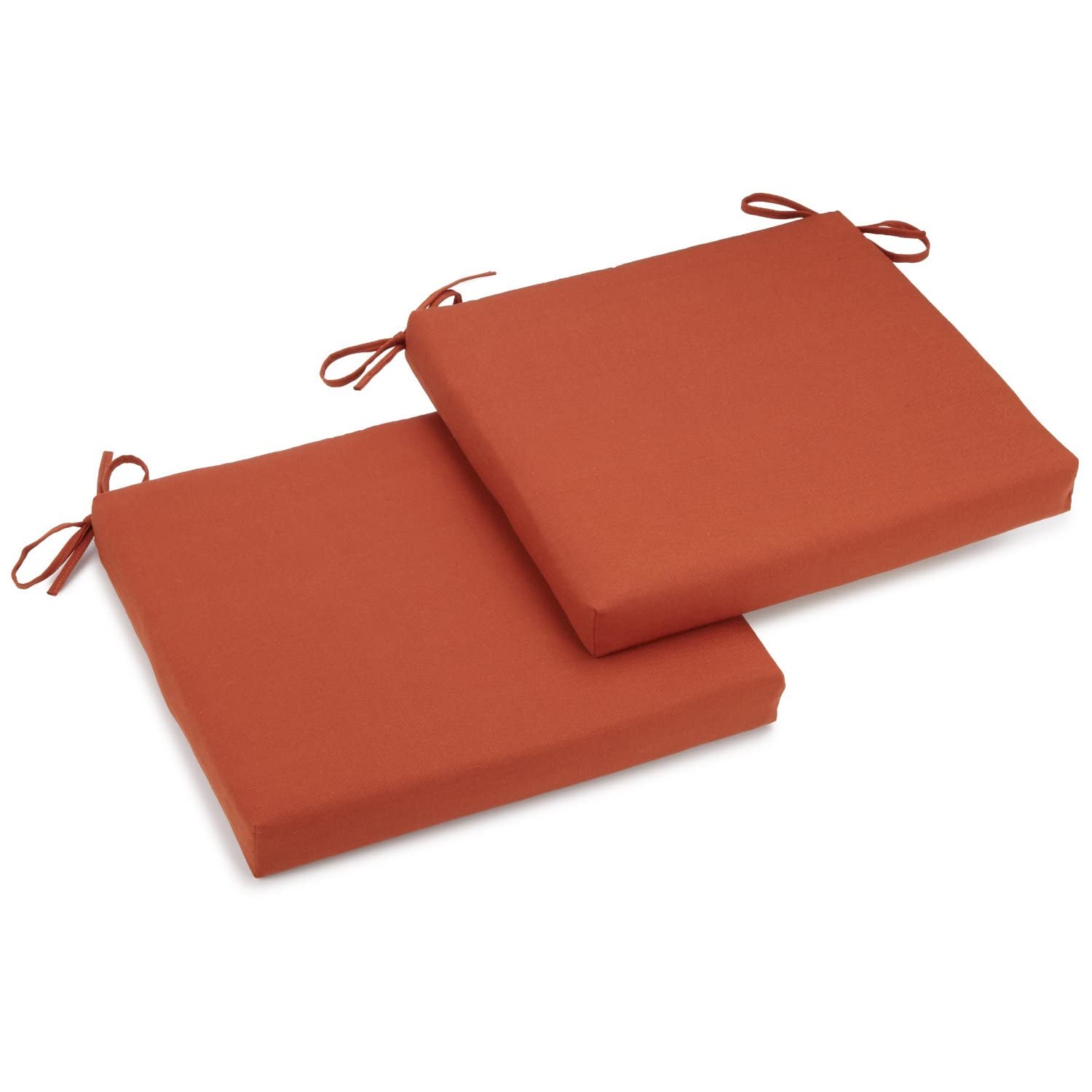 20-inch by 19-inch Twill Chair Cushion (Set of Two) - Spice