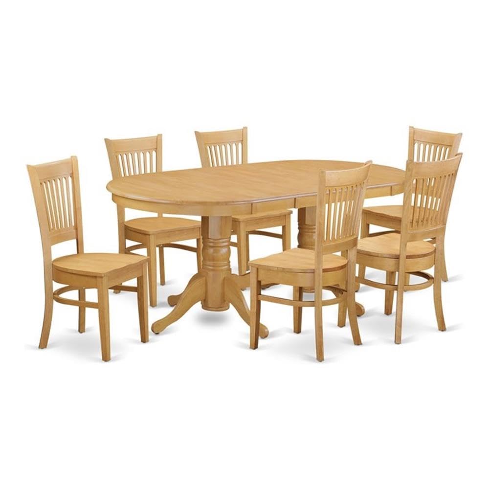 7  Pc  Dining  room  set  Dining  Table  with  Leaf  and  6  Dining  Chairs