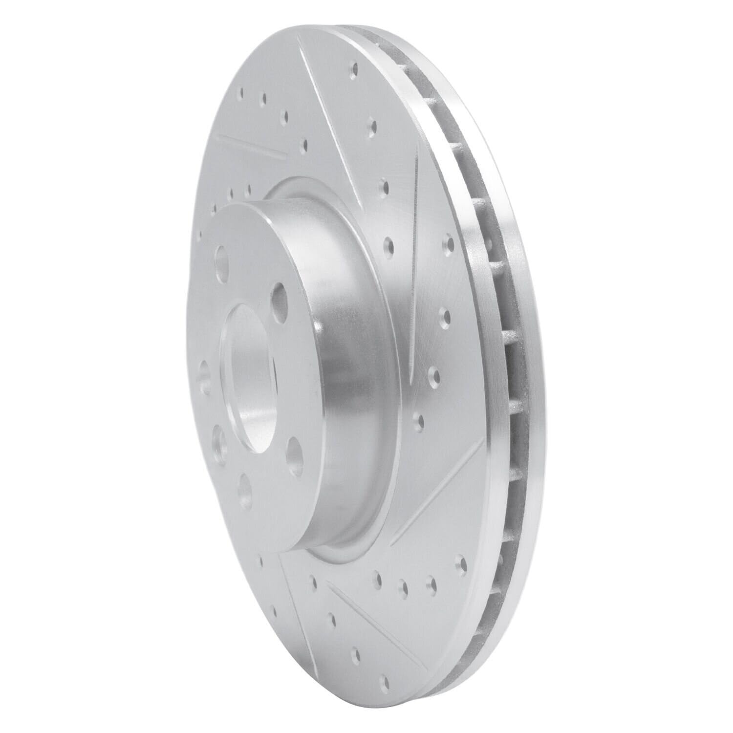 R1 Concepts Brake Rotor Drilled and Slotted Silver EDZ-74045R