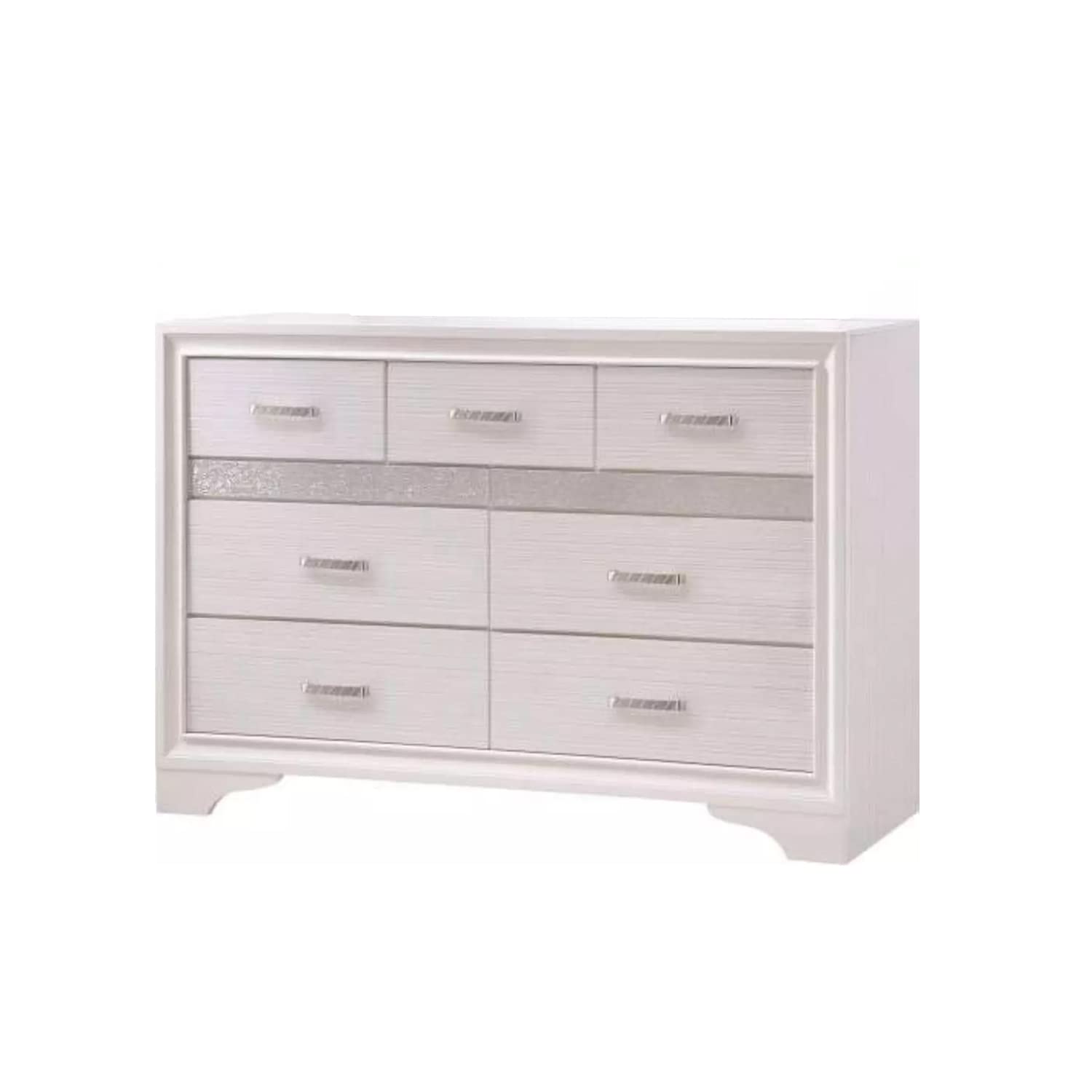 Wooden Drawer Dresser with Hidden Jewelry Tray, White