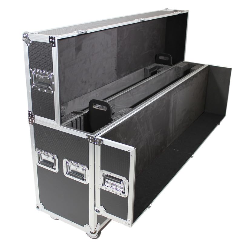 Prox Xs-Lcd5570Wx2 Universal Case For Flat Panel Monitor Led-Lcd-Plasma Tv Dual 55' To 70' Adjustable Flight Case W/4' Casters