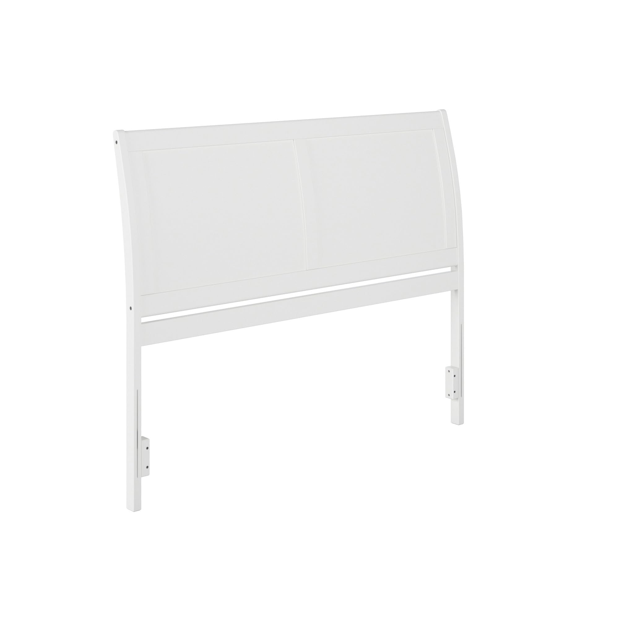 AFI Portland Queen Wood Sleigh Headboard in White