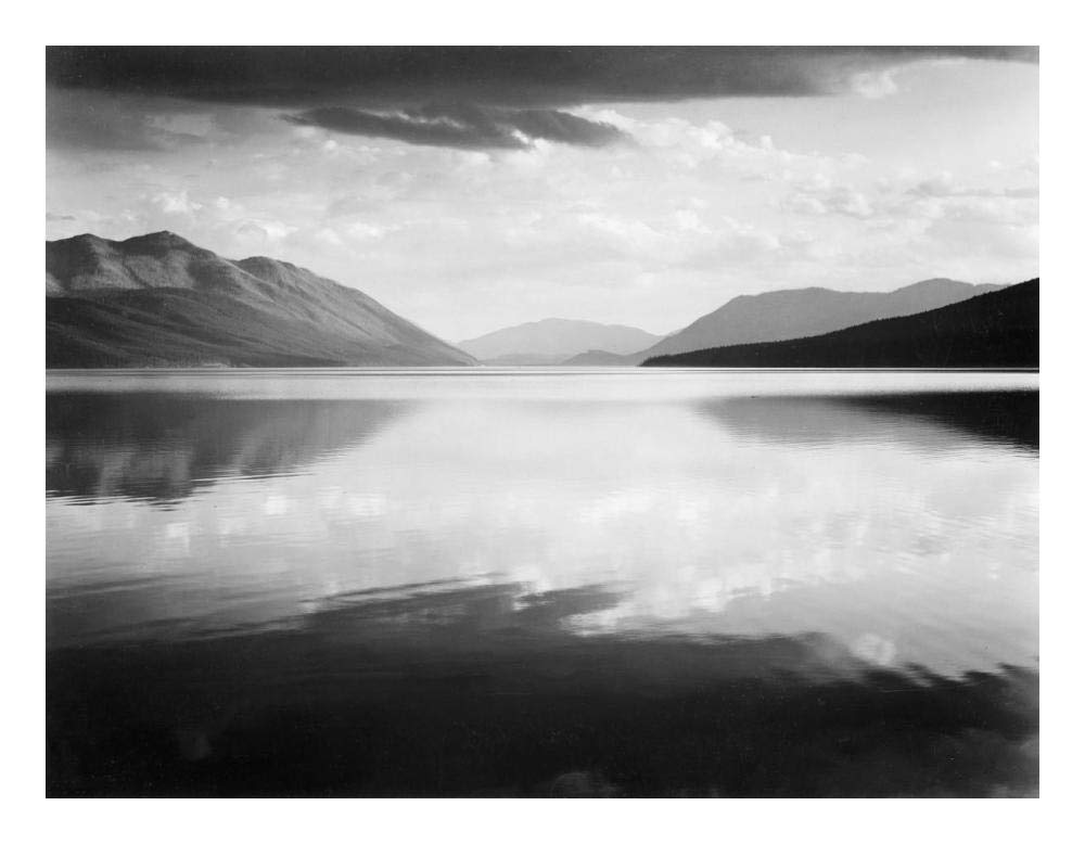 Evening, McDonald Lake, Glacier National Park, Montana - National Parks and Monuments, 1941-Paper Art-24x19”