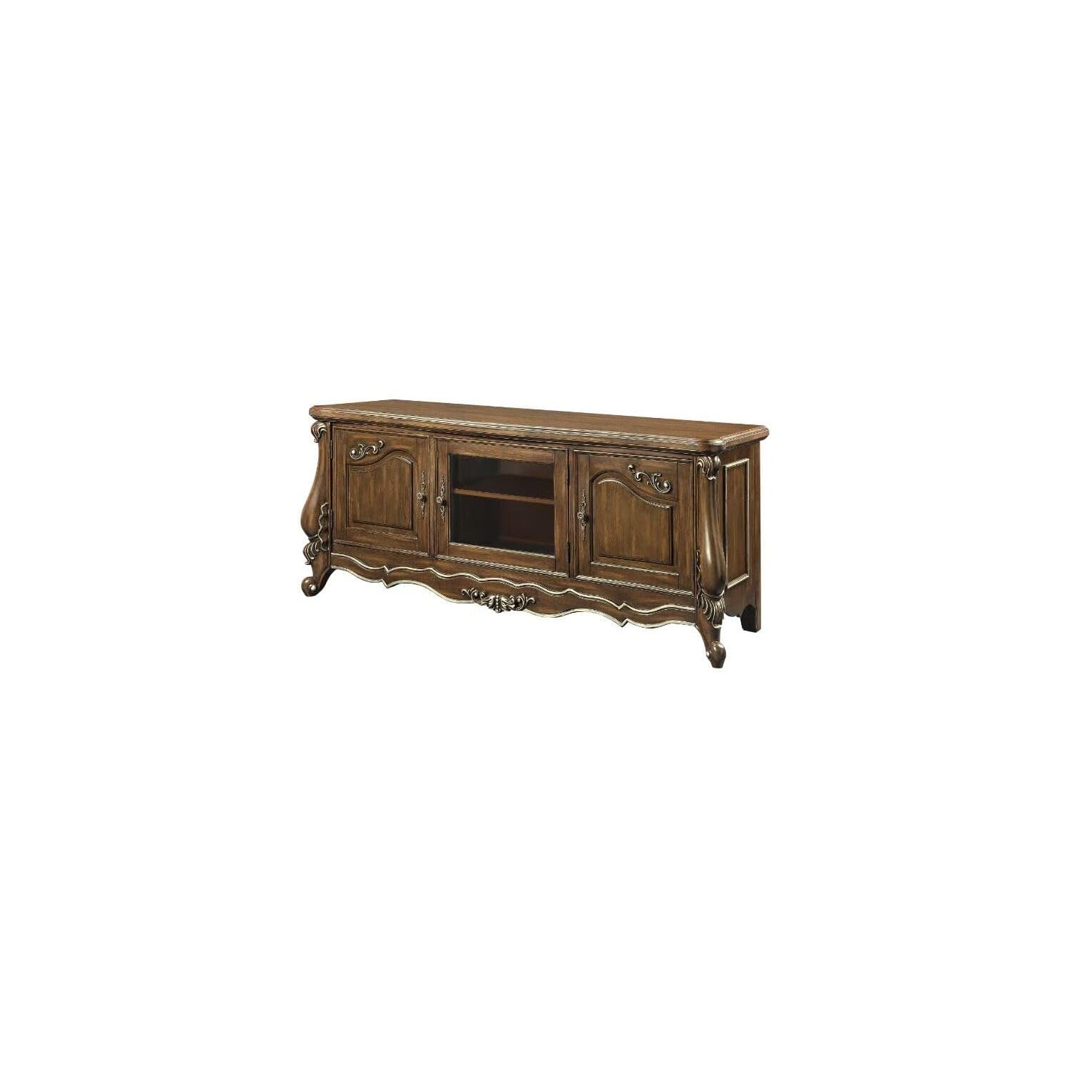 ACME Latisha TV Stand, Antique Oak Finish