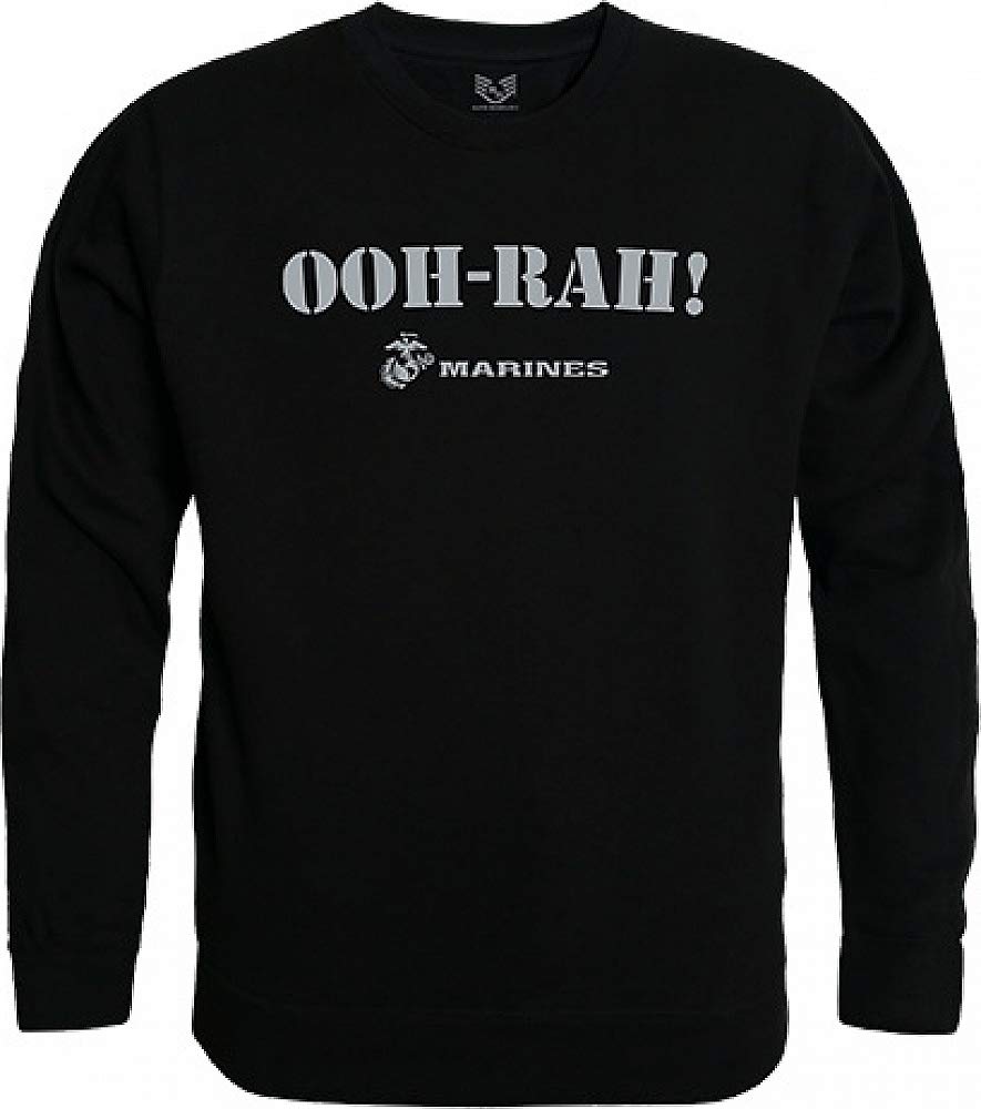 Graphic Crewneck, OOH-RAH, Black, S