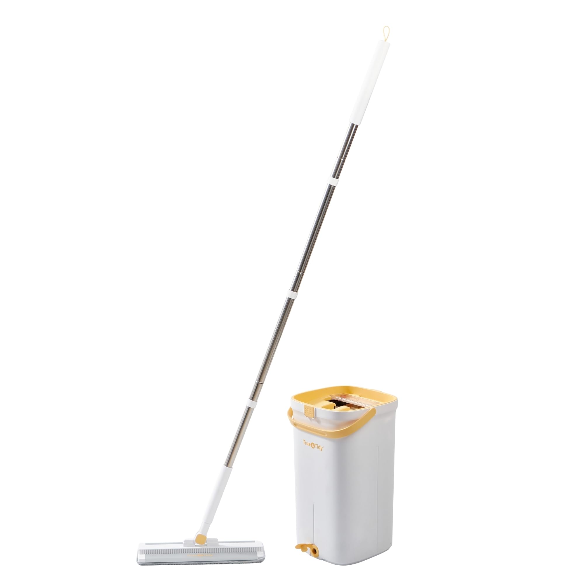 Mop and Bucket with Pump System in Lemon