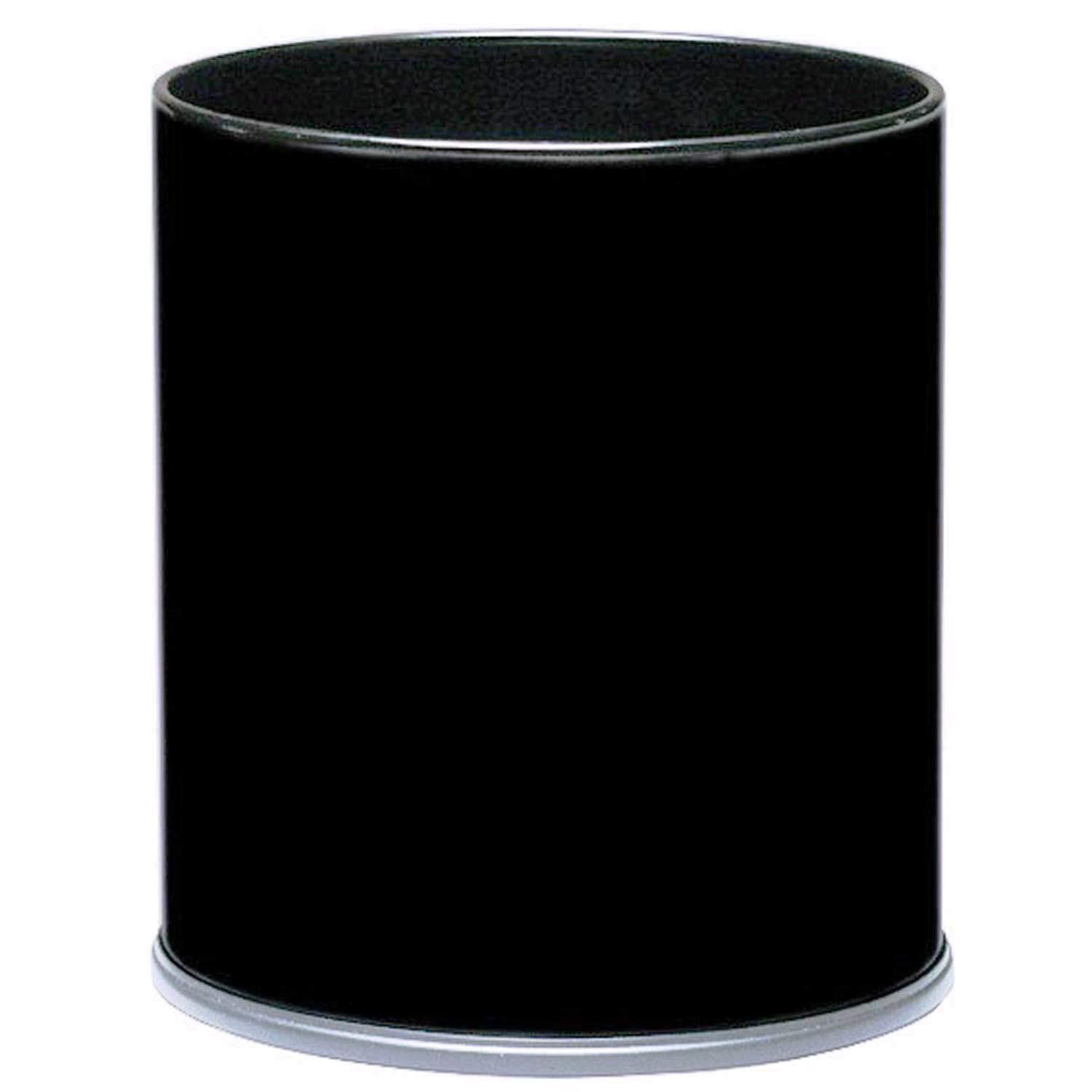 Executive Wastebasket Black Set of 1