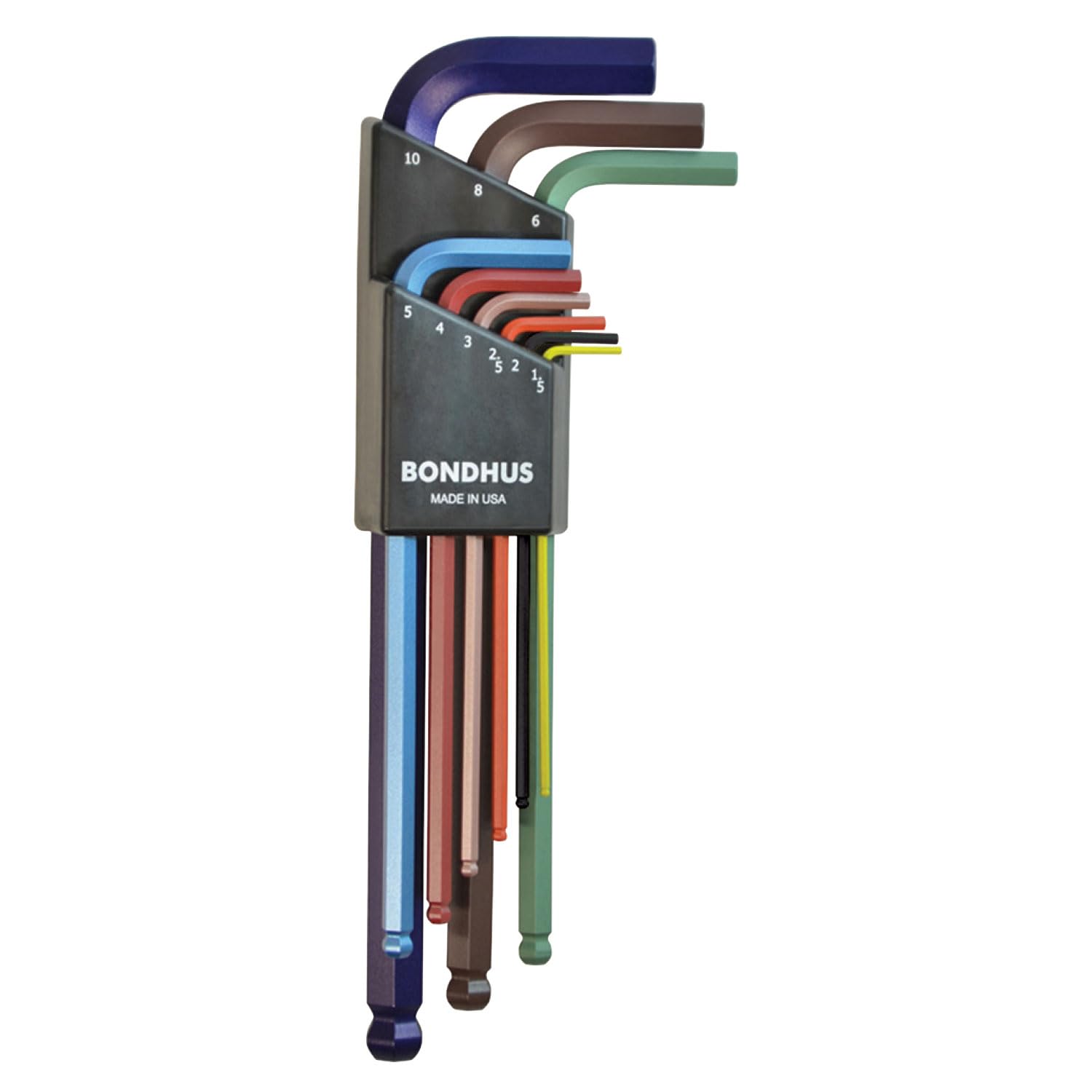 Set 9 ColorGuard Ball End L-Wrenches - Long (1.5-10mm)