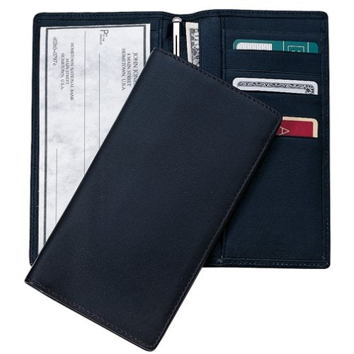 Royce Leather RFID Blocking Checkbook Holder Secretary Wallet in Genuine Leather
