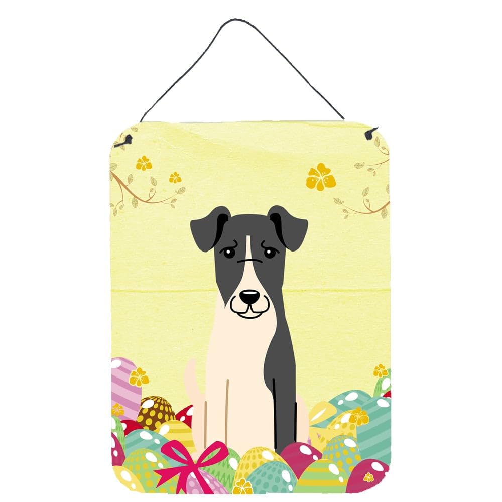 Easter Eggs Design with Dog Wall or Door Hanging Prints