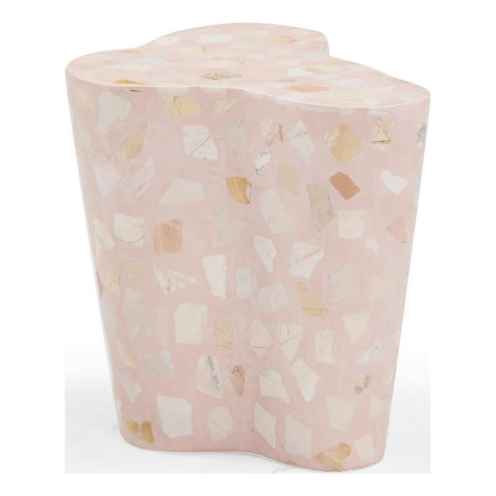 Slab Sunset Pink Terrazzo Indoor/Outdoor Side Table