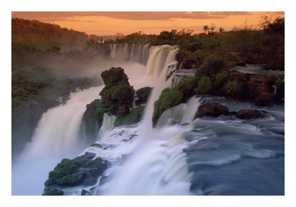 Cascades of the Iguacu Falls, the worlds largest waterfalls, Iguacu National Park, Argentina-Paper Art-26x18”