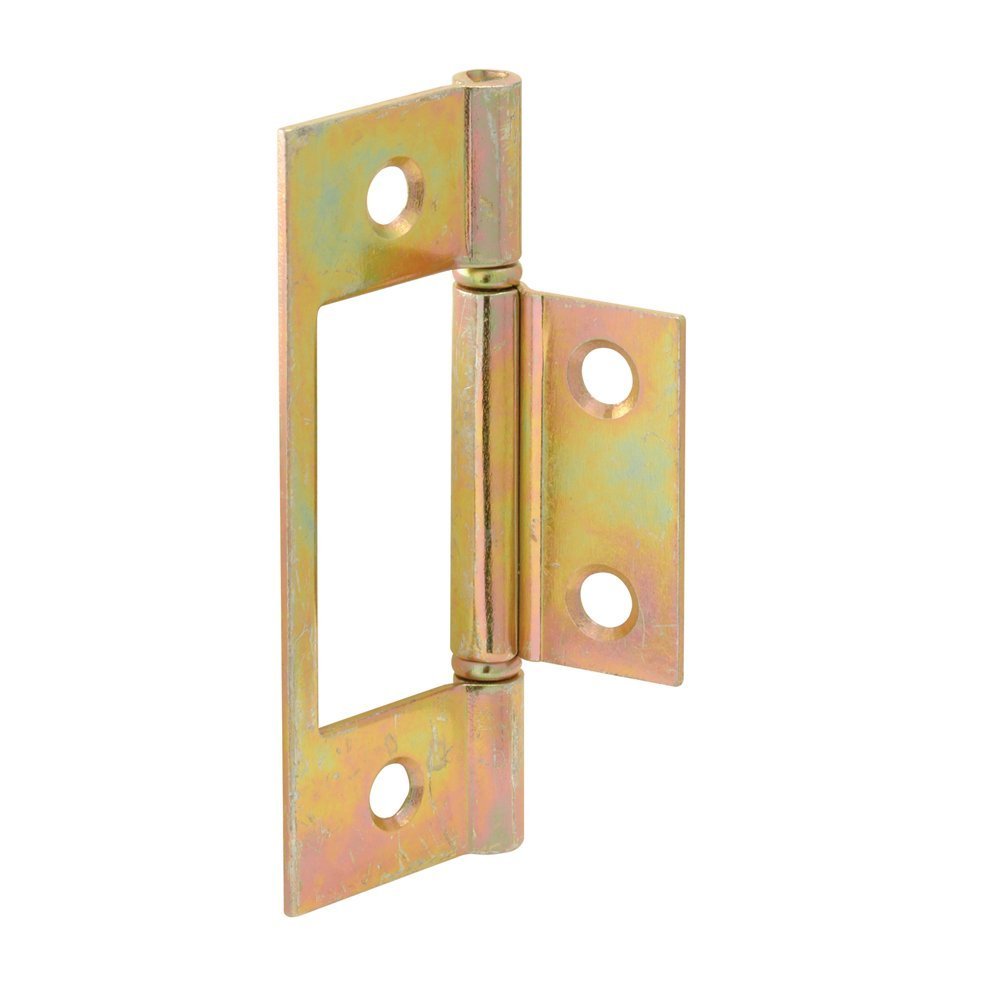 Prime-Line Non-Mortise Hinge Brass Plated 3 L X 1W Incl 2 Card