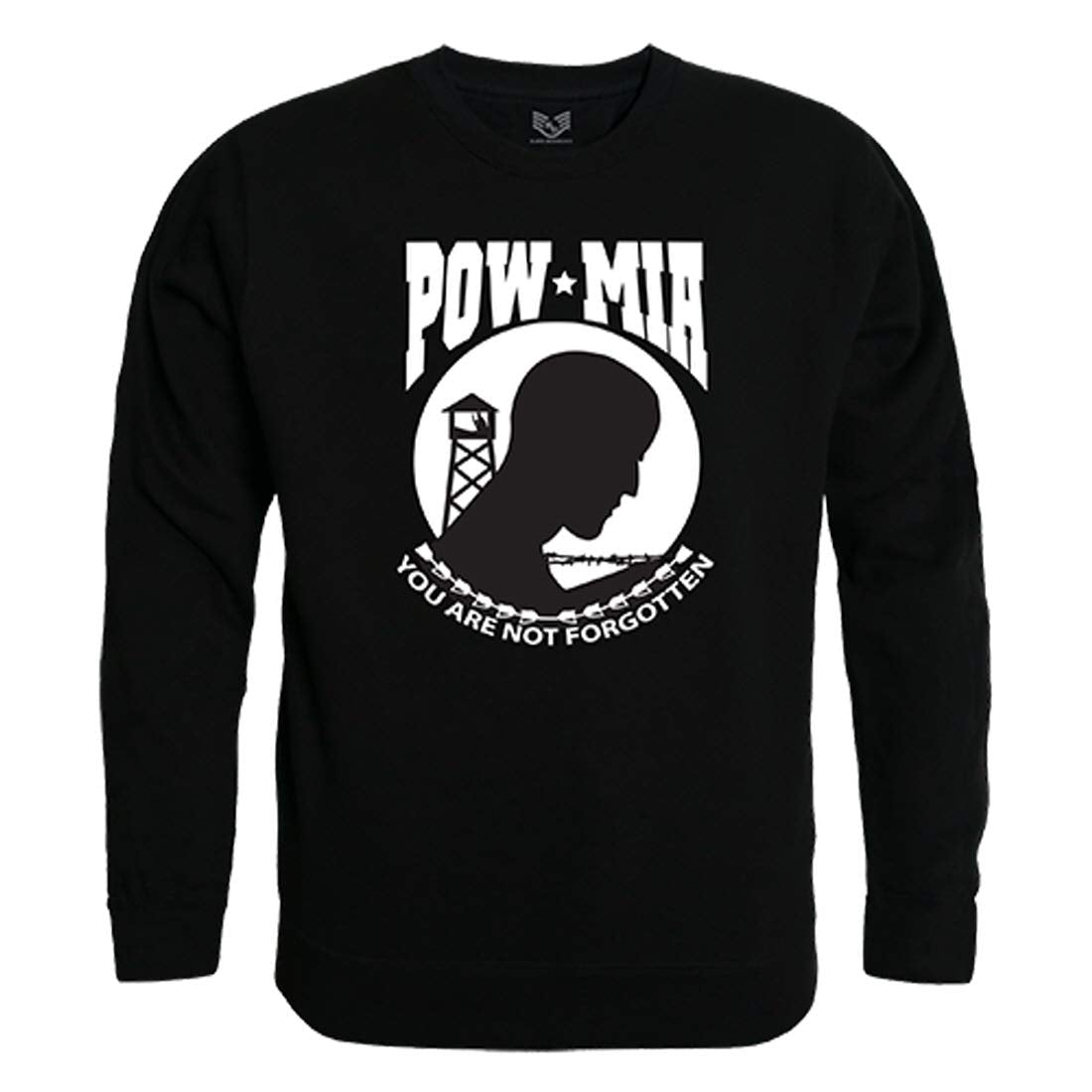 Graphic Crewneck, POW*MIA, Black, S