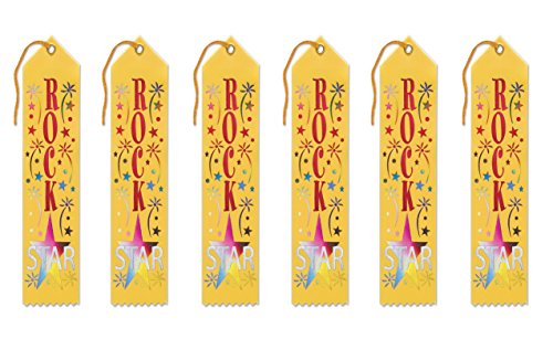 Casafoyer Rock Star Award Ribbon (Pack of 6) | (2 Units)