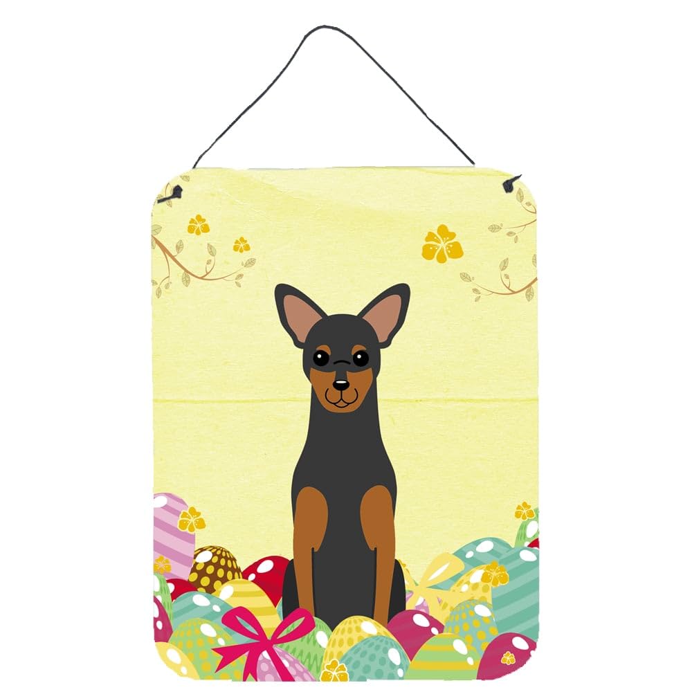 Easter Eggs Design with Dog Wall or Door Hanging Prints