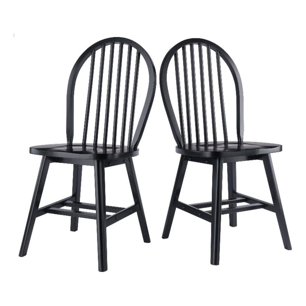 Windsor 2-Pc Chair Set, Black