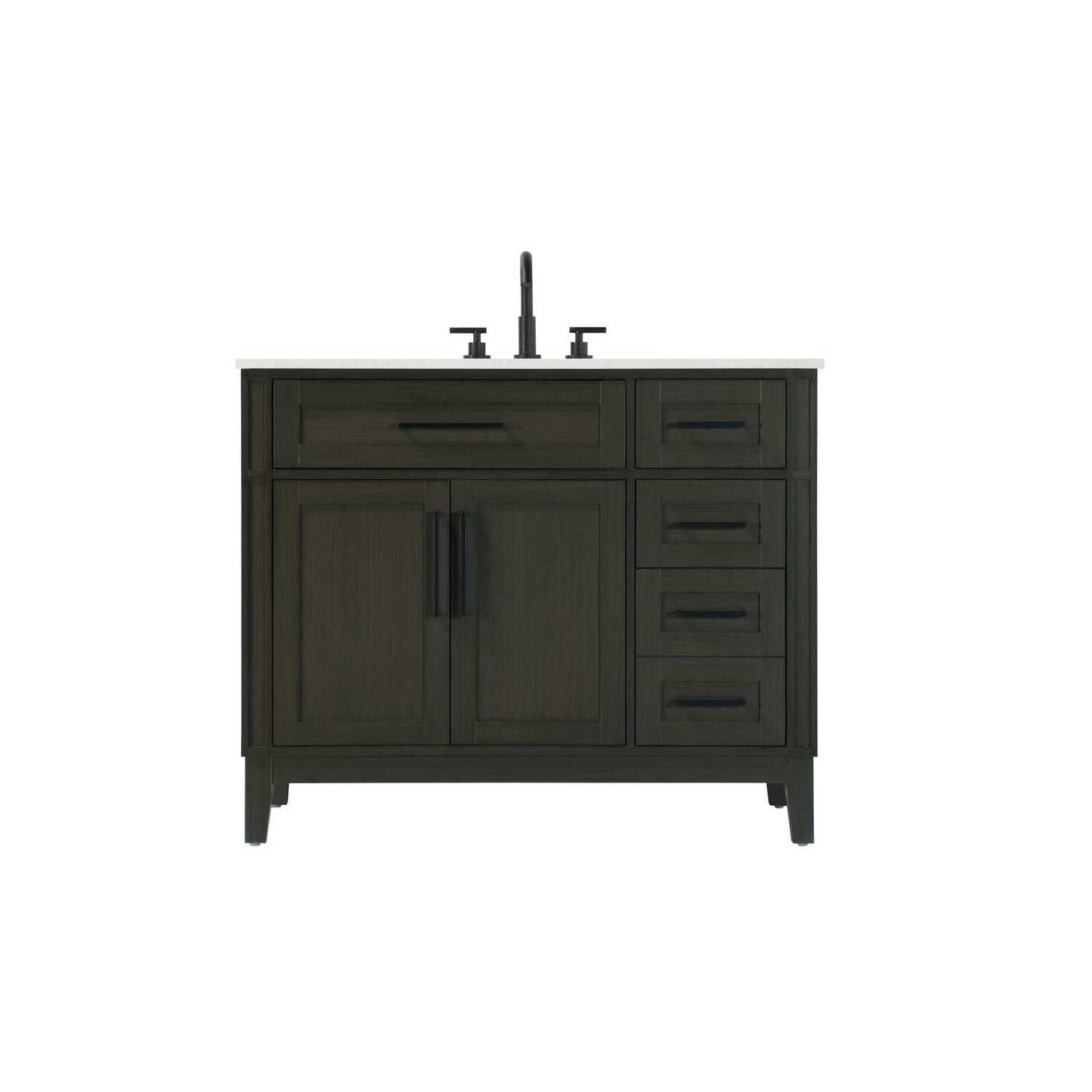 42 inch Single Bathroom Vanity in Mocha Brown