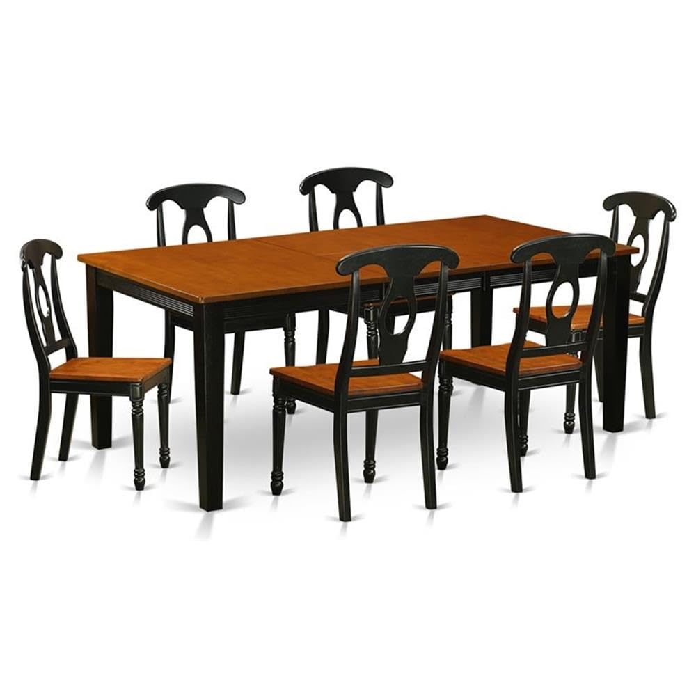 7  PC  Dining  room  set-Dining  Table  with  6  Wooden  Dining  Chairs