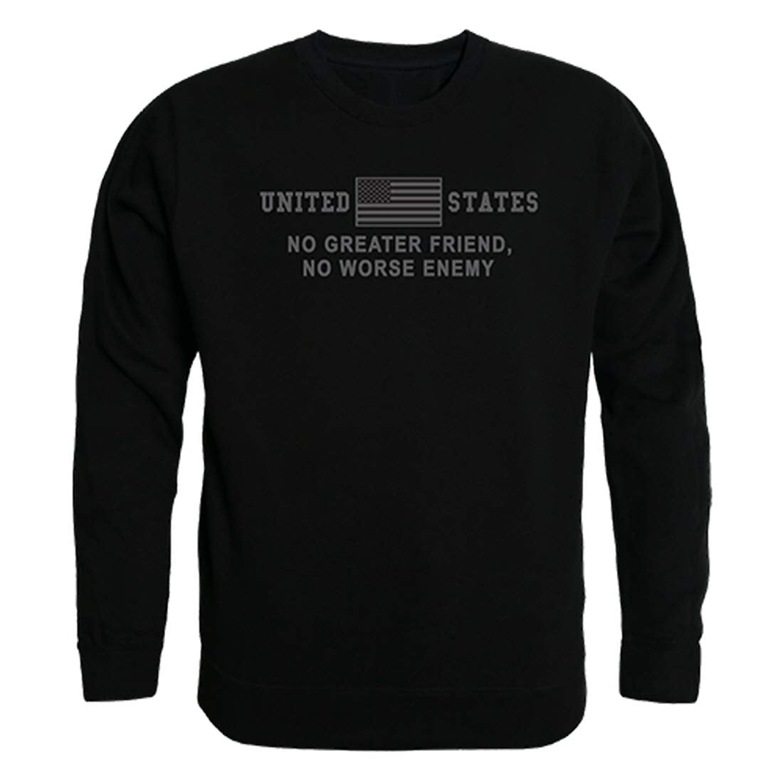 Graphic Crewneck, Sniper, Black, L