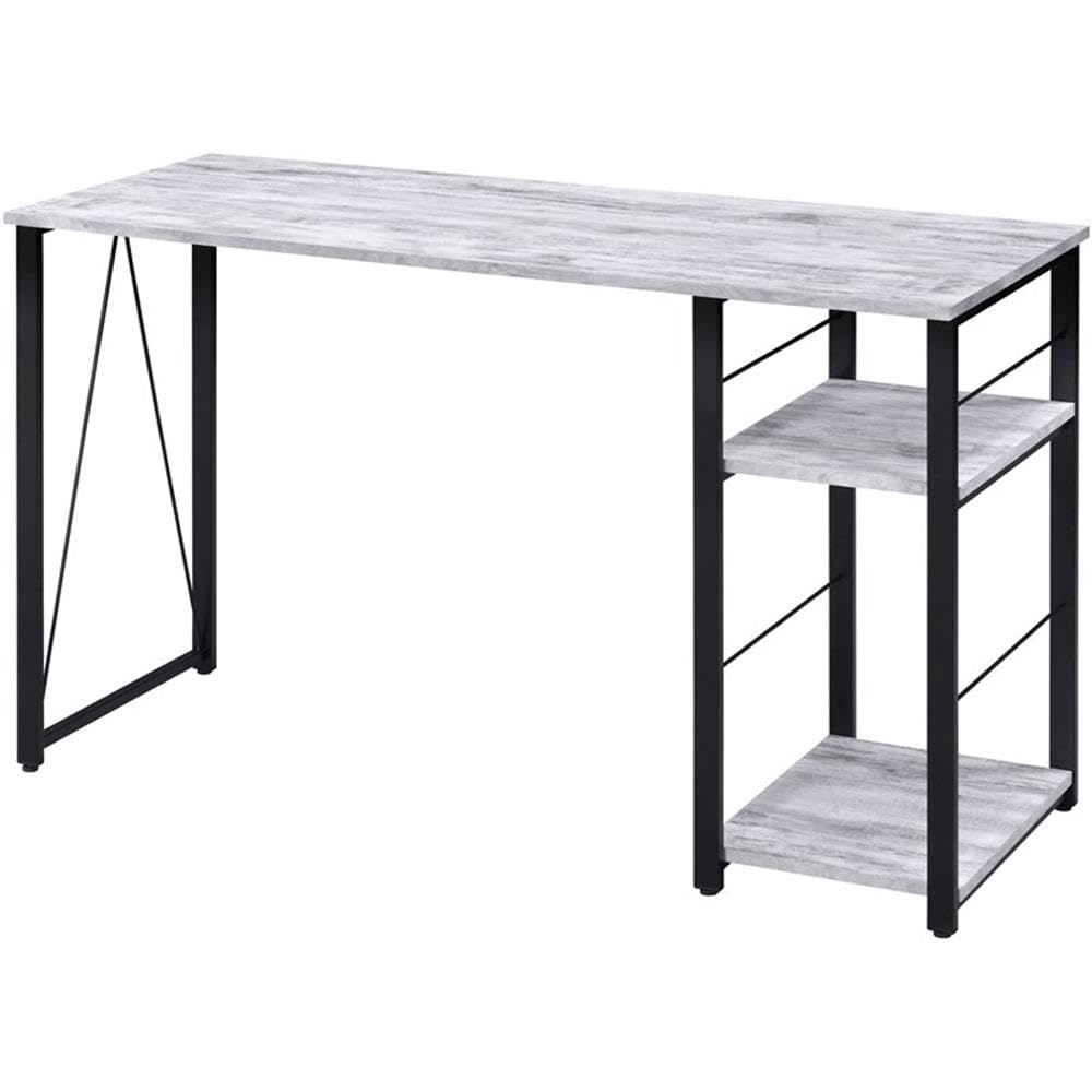 Writing Desk, Antique White & Black Finish