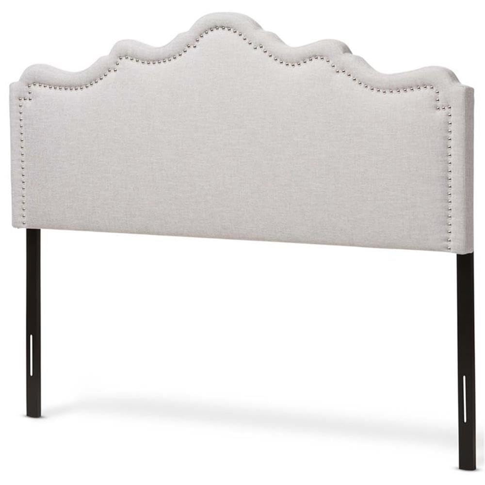 Baxton Studio Nadeen Modern And Contemporary Greyish Beige Fabric Full Size Headboard
