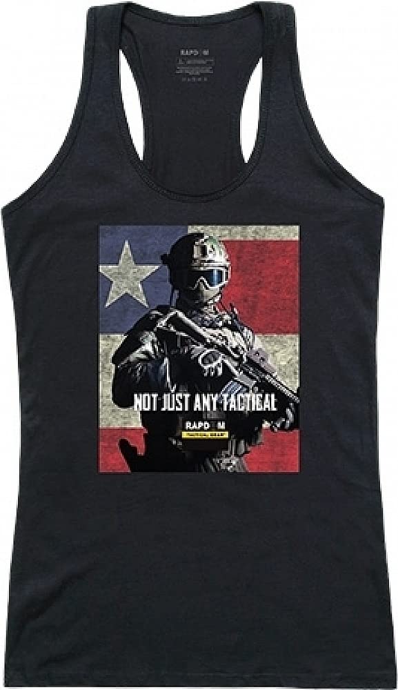Womens Graphic Tank,NotJustAny, Black, M