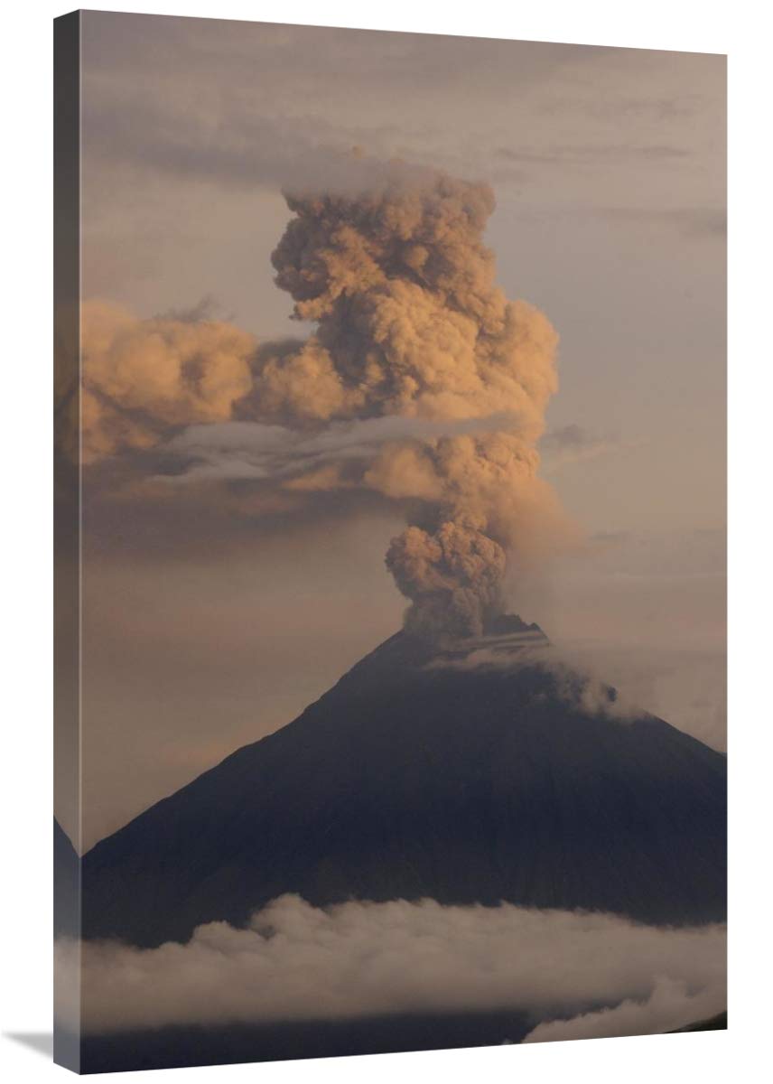 Tungurahua volcano erupting, active stratovolcano,  Andes Mountains, Ecuador-Canvas Art-24x36”