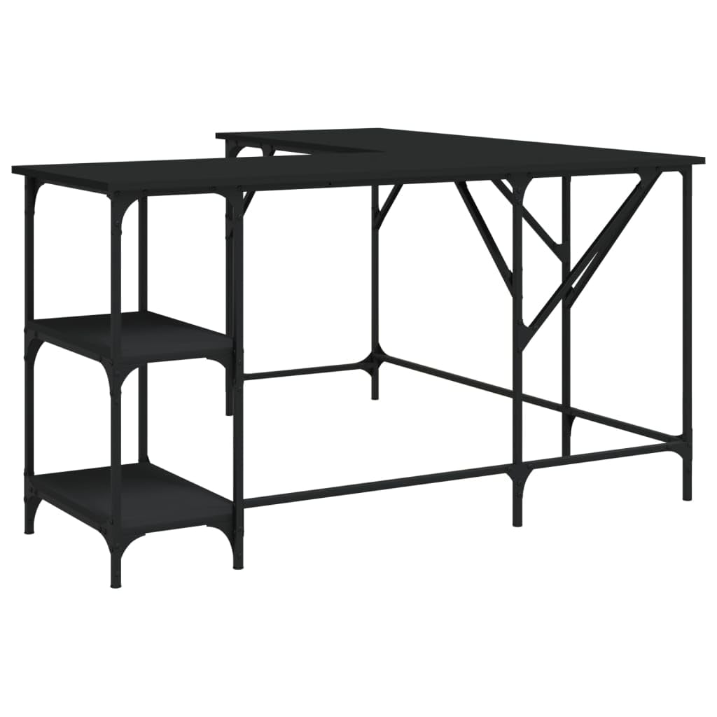vidaXL Desk Black 54.7x54.7??29.5??Engineered Wood