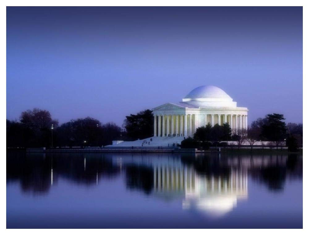 Jefferson Memorial, Washington, D.C. Number 2 - Vintage Style Photo Tint Variant-Paper Art-50x38”