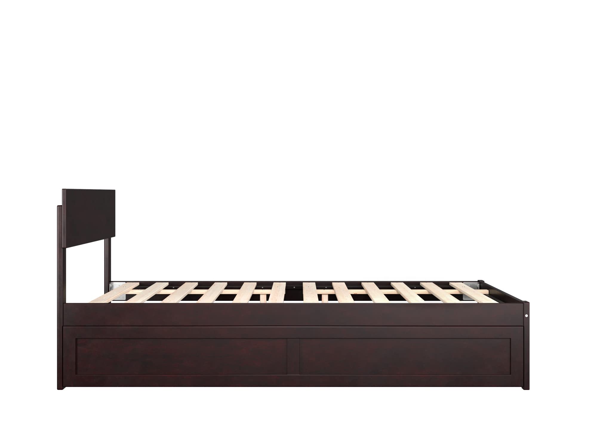 AFI Boston Full Size Platform Bed with Twin Trundle in Espresso