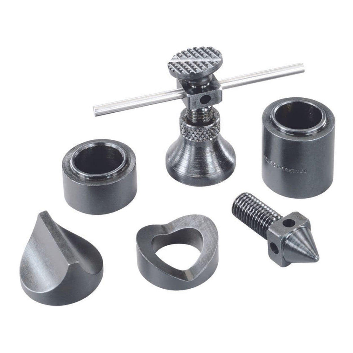 Starrett Little Giant Jack Screw Set Complete With All Attachments - Ideal For General Use In Toolrooms Or Machine Shops - 1-1/2-2-1/4' Range, 1' Base Diameter - S191