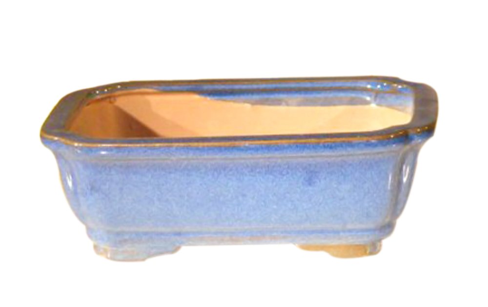 Blue Ceramic Bonsai Pot - Rectangle<br><i>7.0 x 5.5 x 2.4</i>
