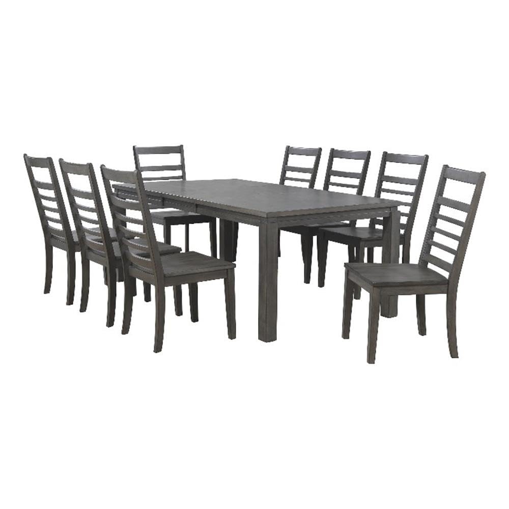 Sunset Trading Shades of Gray 9 Piece 82 Rectangular Extendable Dining Set | Seats 8"