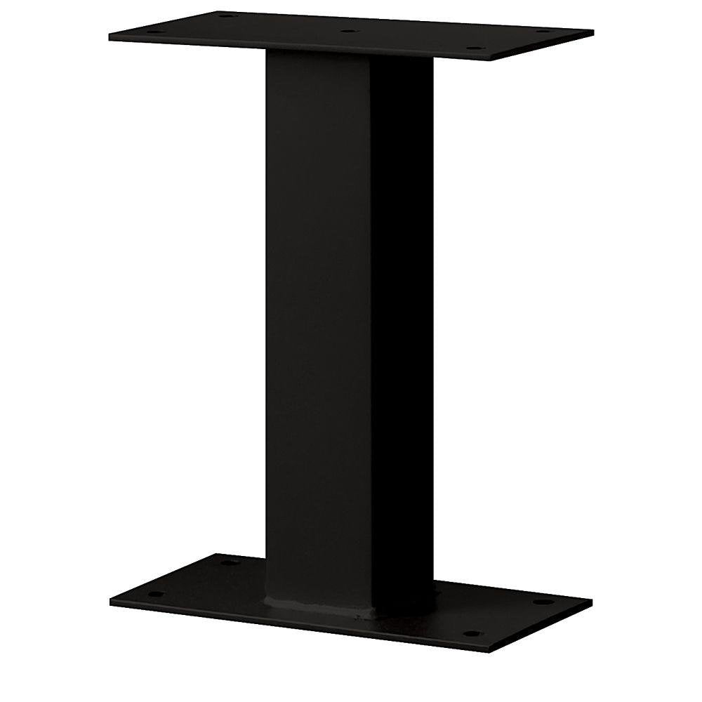 Standard Pedestal - Bolt Mounted - for Mail Package Drop - Black