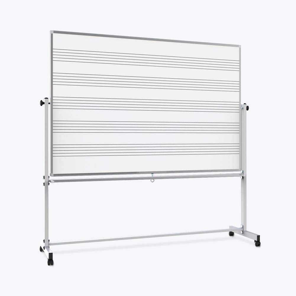 Yardlio Offex Mobile Music Whiteboard: Dual-Sided, Magnetic, Portable & Convenient