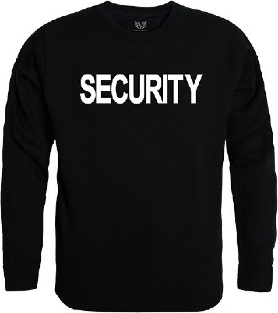 Graphic Crewneck, Security, Black, 2X