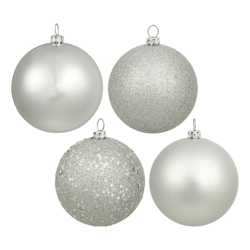 Casafoyer  3” Silver 4 Finish Orn Asst 16/Box - N590807 - (Pack Of 2)