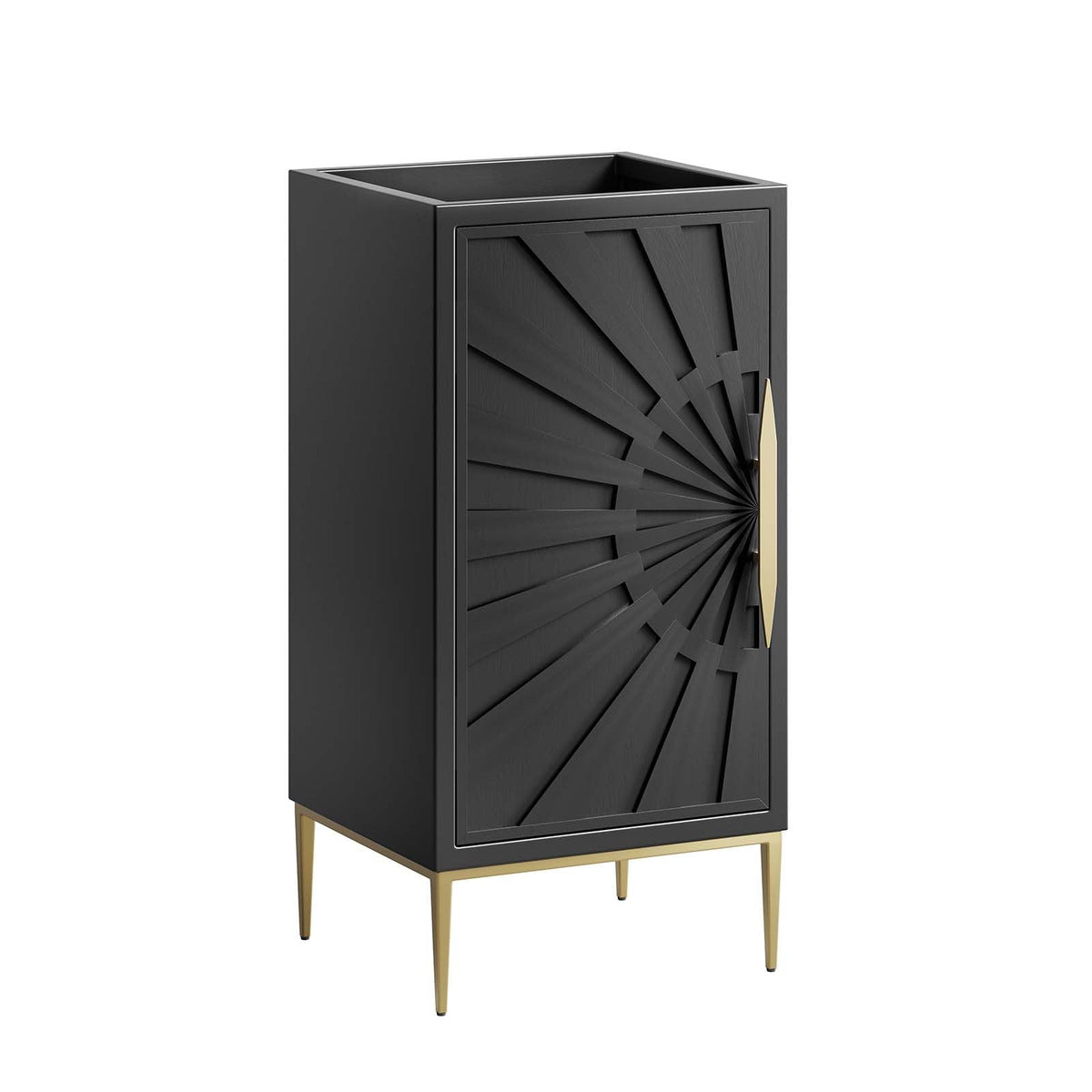 Modway Awaken Bathroom Vanity Cabinet, 18', Black