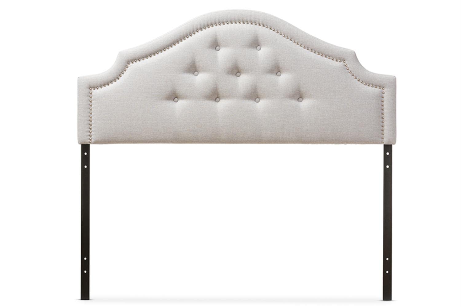 Baxton Studio Cora Upholstered Full Headboard In Grayish Beige