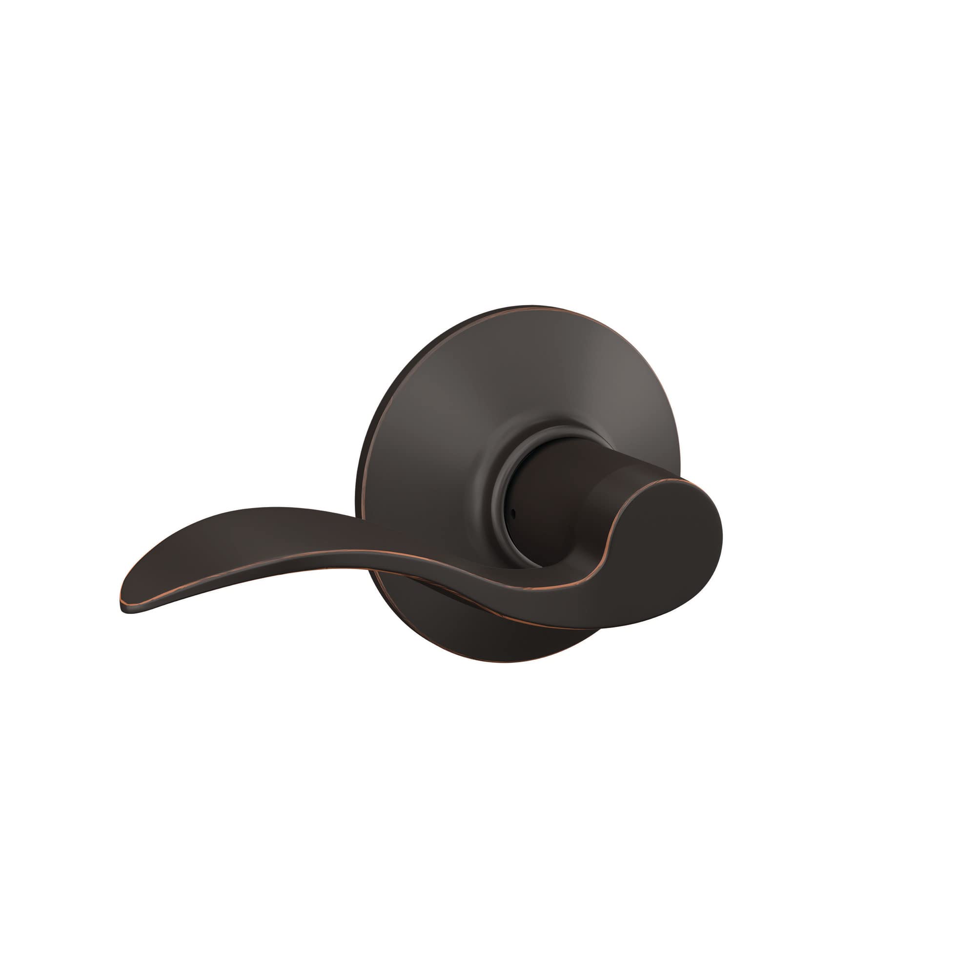 Schlage F10 Acc 716 Accent Door Lever, Hall & Closet Passage Lock, Aged Bronze