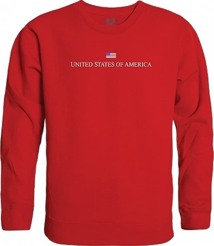 Graphic Crewneck, USA, Red, L