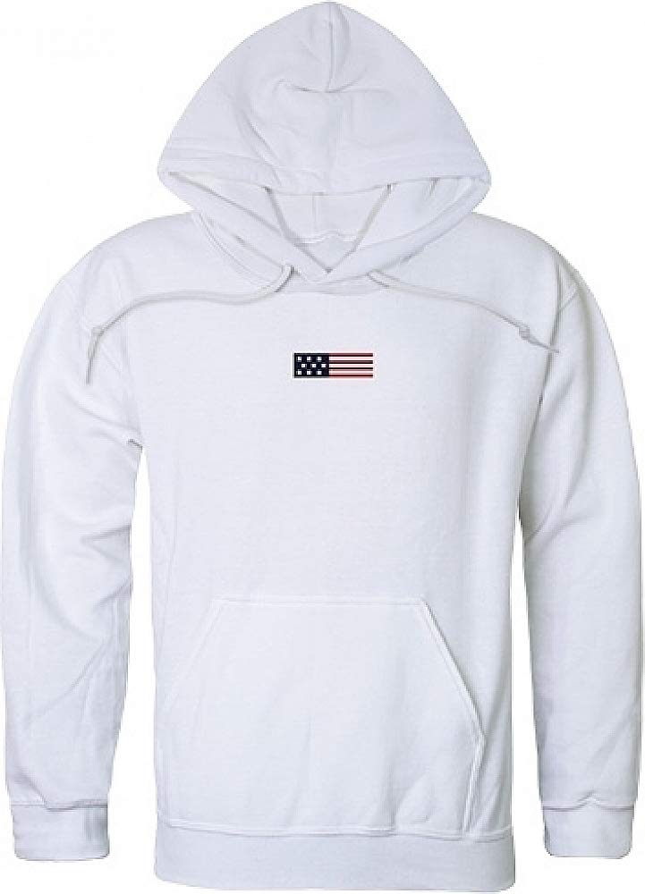 Graphic Pullover, US Flag 1, White, L